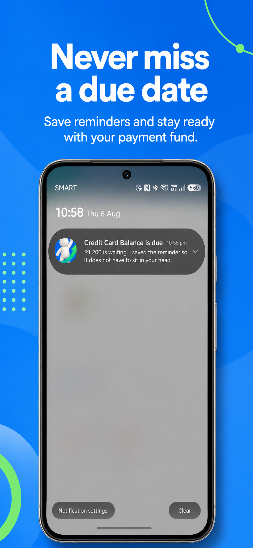 Payment fund summary and scheduled reminders